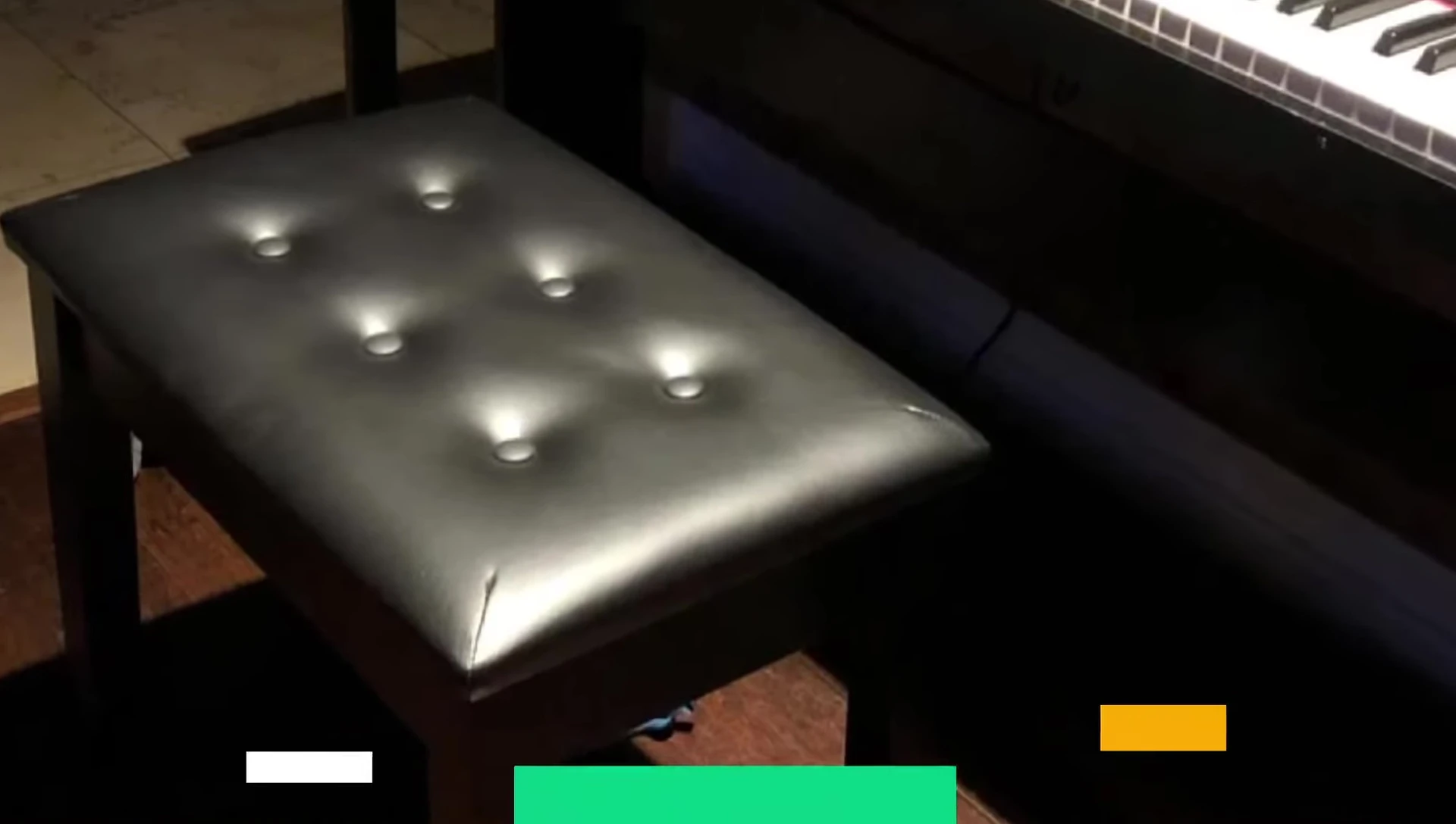 Songmics Padded Wooden Piano Bench