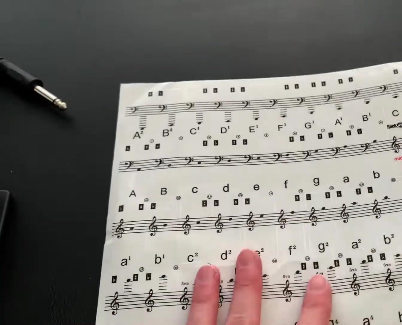 Person assembling the keyboard stand