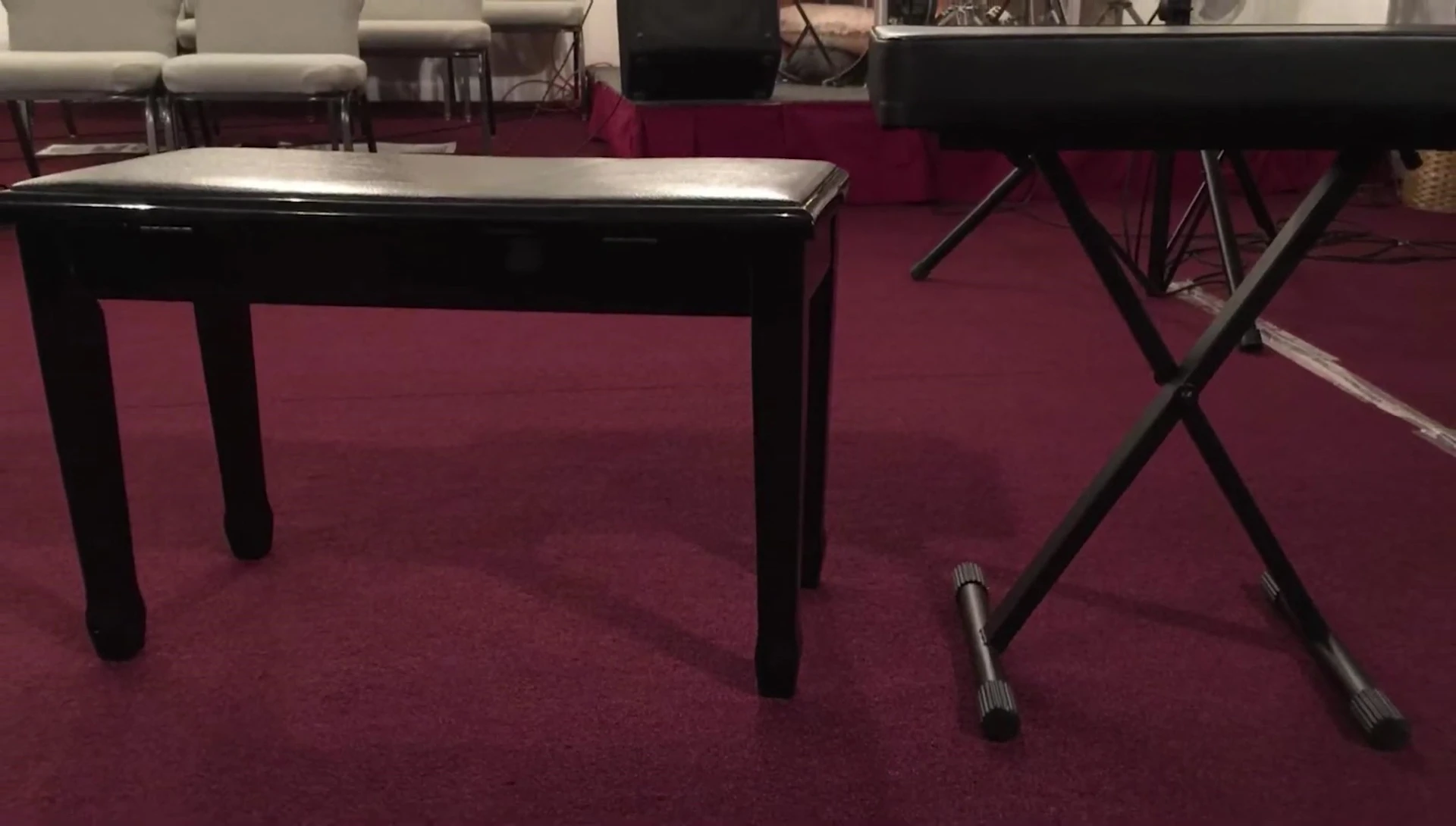 On Stage bench folded