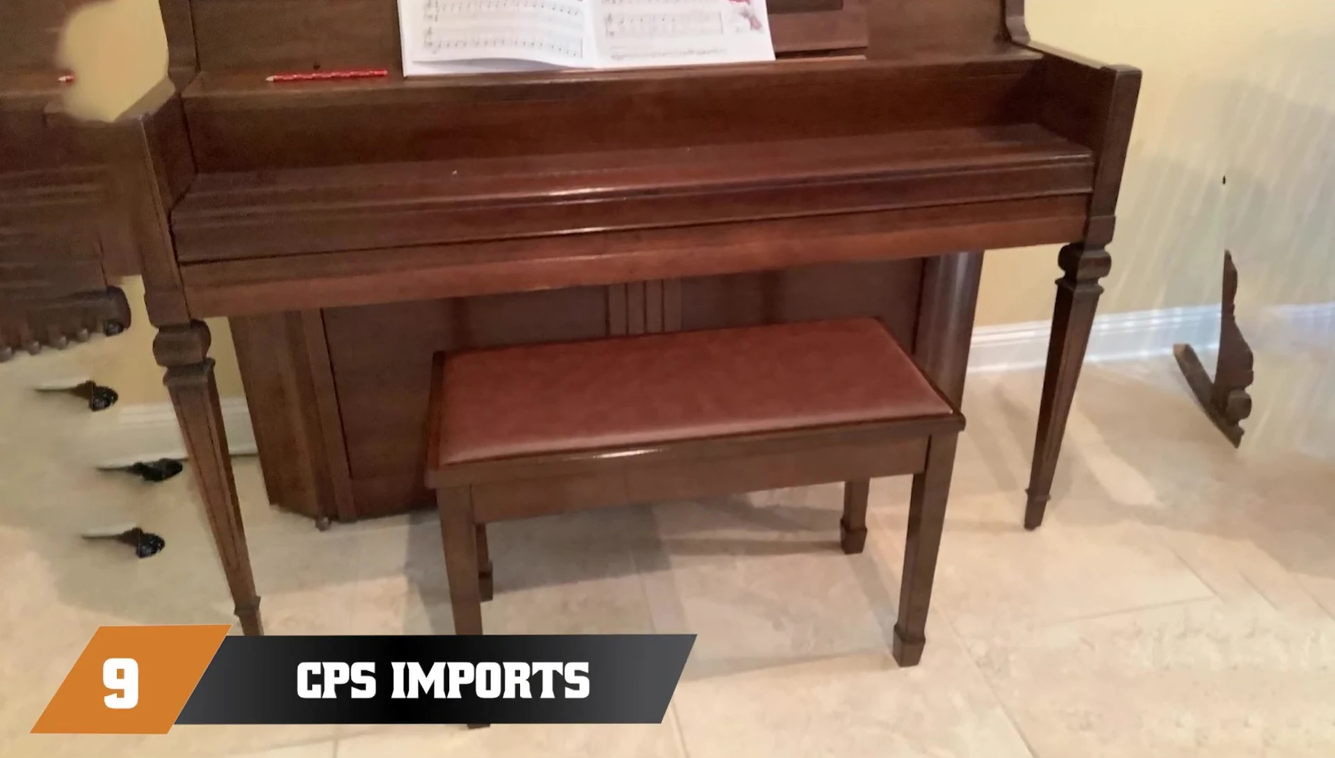 CPS Imports Wallet Grand Piano Bench