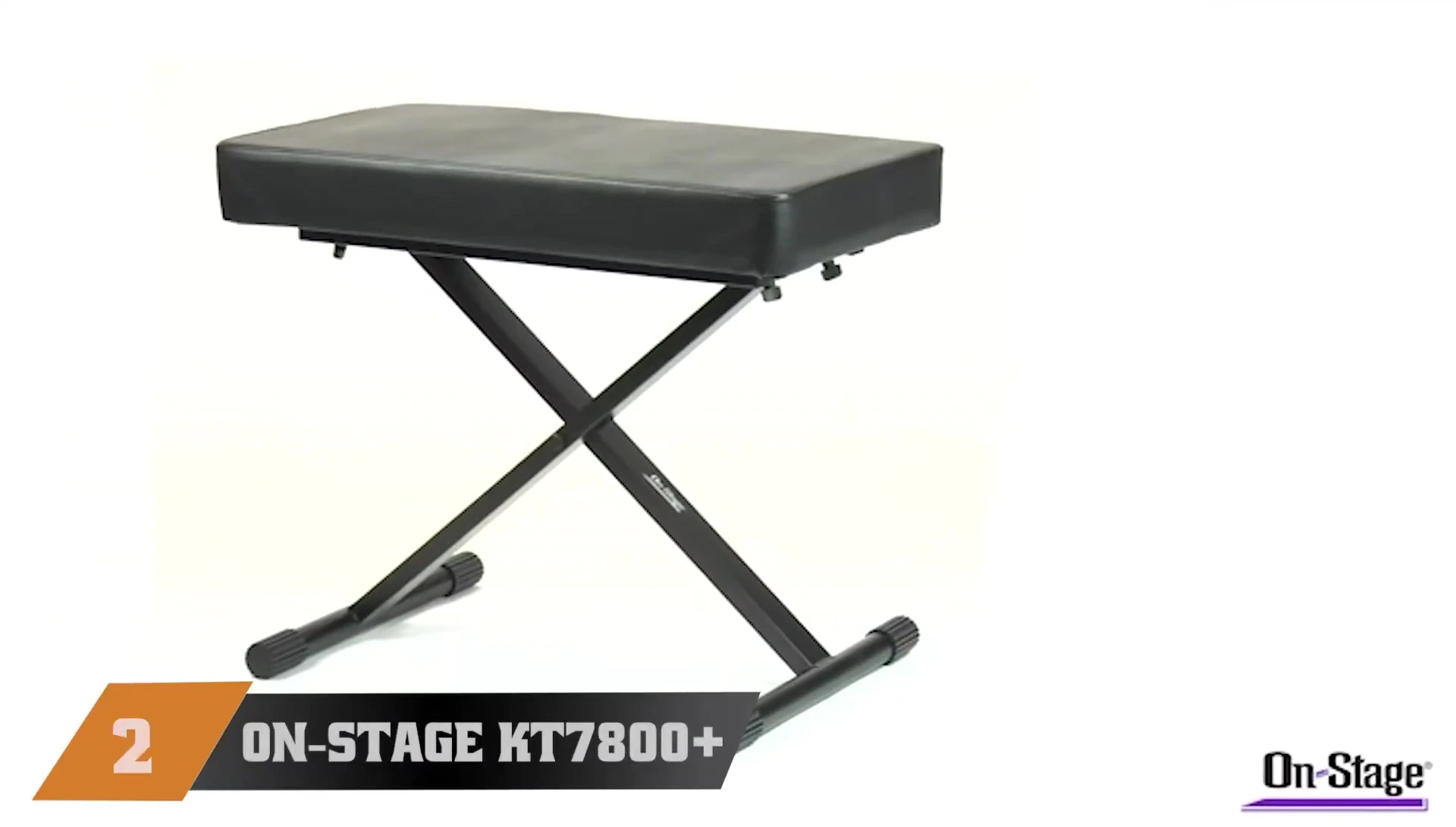 On Stage K7008 Plus Deluxe X Style Padded Keyboard Bench