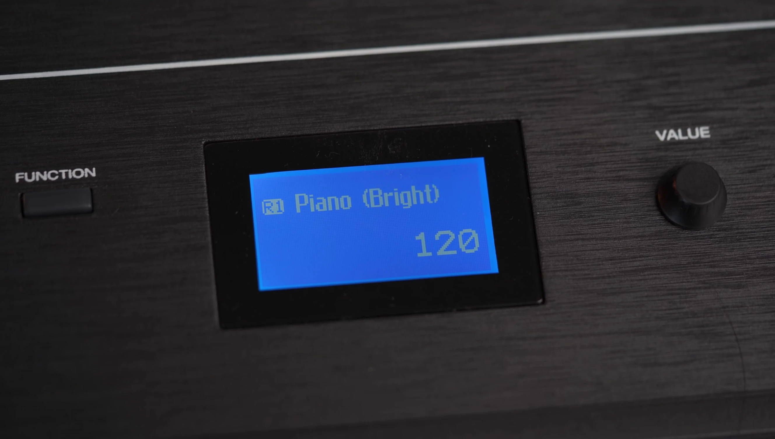 Close up of the LCD screen