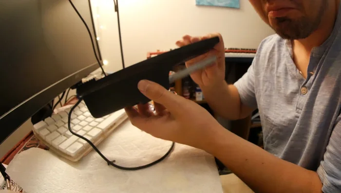 Test the pedal. If the button still clicks, disassemble again.