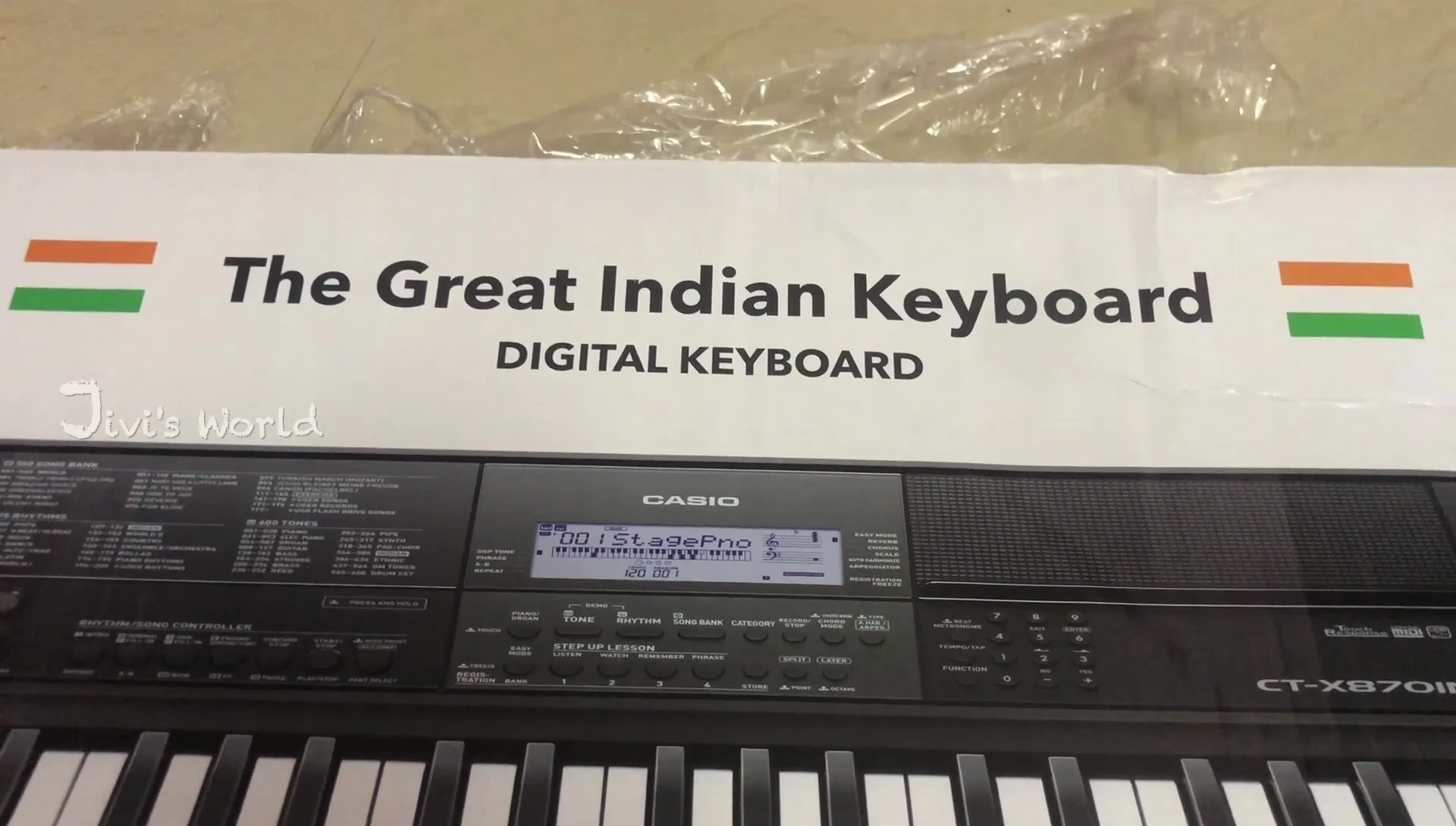 The USB port on the keyboard.