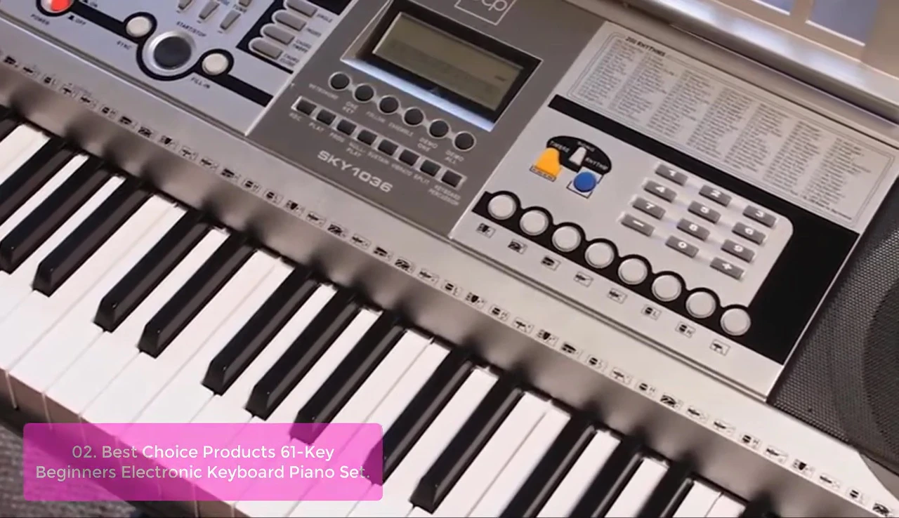 The keyboard's LCD display