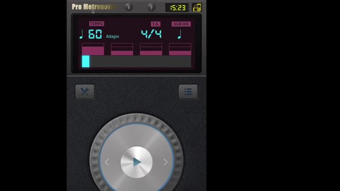 Download and open the Pro Metronome app on your phone or tablet.