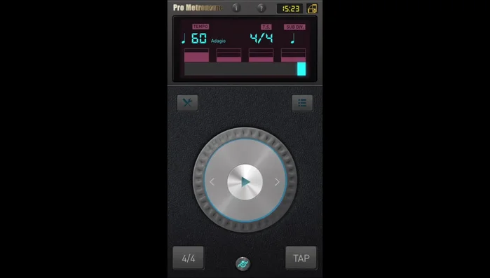 Change the tempo by clicking the BPM value (e.g., 60) and entering your desired speed.