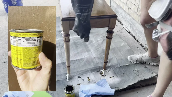 Apply Minwax Golden Oak stain. Wait 5-15 minutes and wipe back excess. Let it dry completely (48 hours).