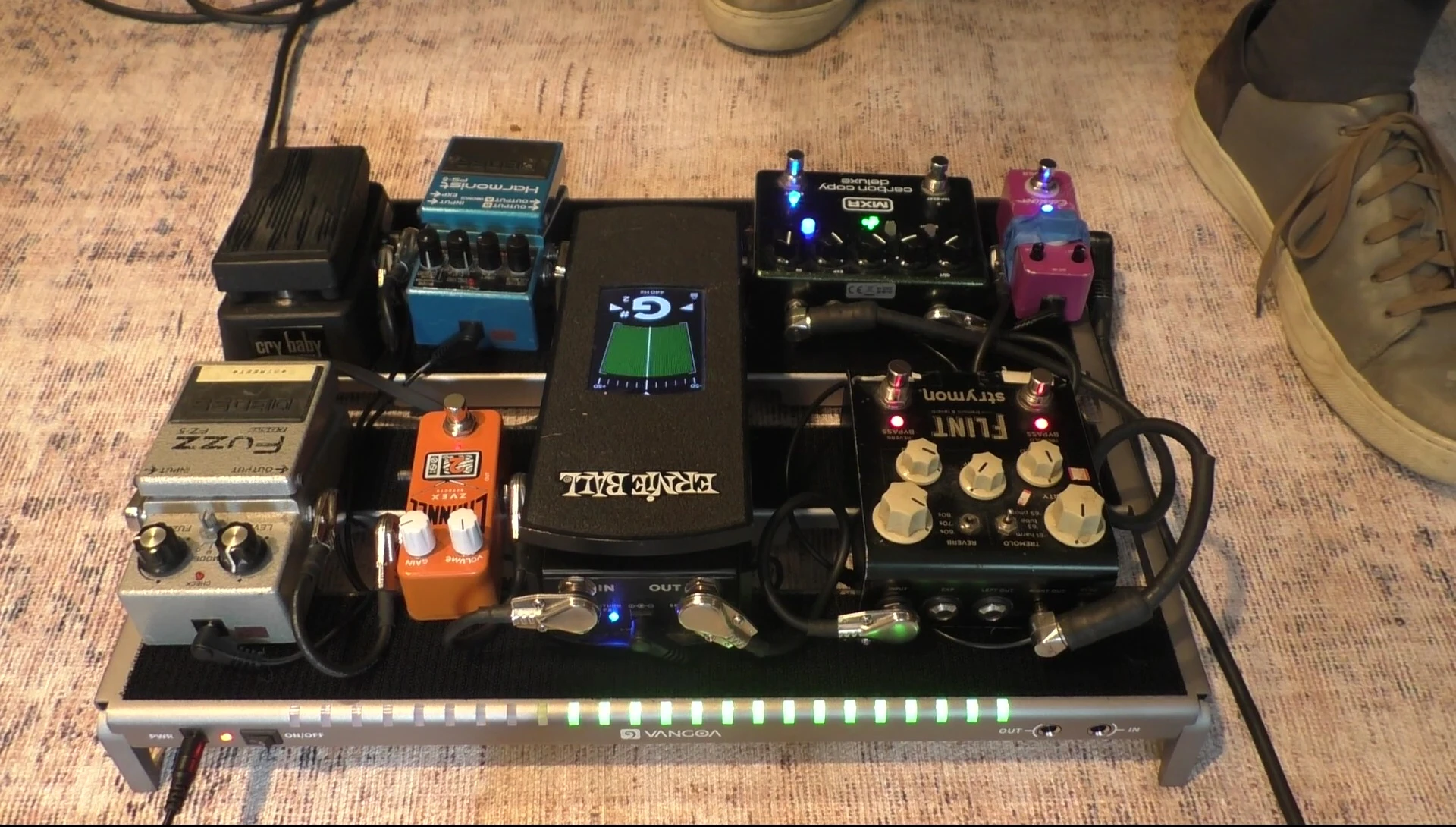 A shot from the performance segment of the video showcasing the board in use