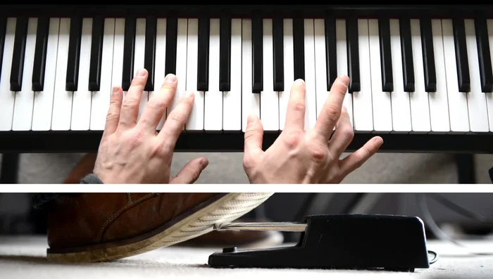 Using the sustain pedal with chords: Hold down the sustain pedal for each chord to create a richer, more connected sound.