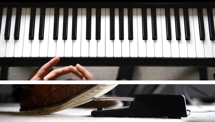 Using with melodies: Even when playing a melody, use the sustain pedal for chords, lifting and depressing it only when changing chords.