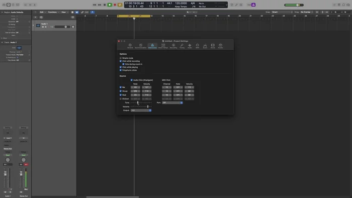 Adjust Metronome Volume and Tone: Control volume and tone of the metronome to avoid clipping and bleeding into recordings. Use good headphones to monitor the sound.