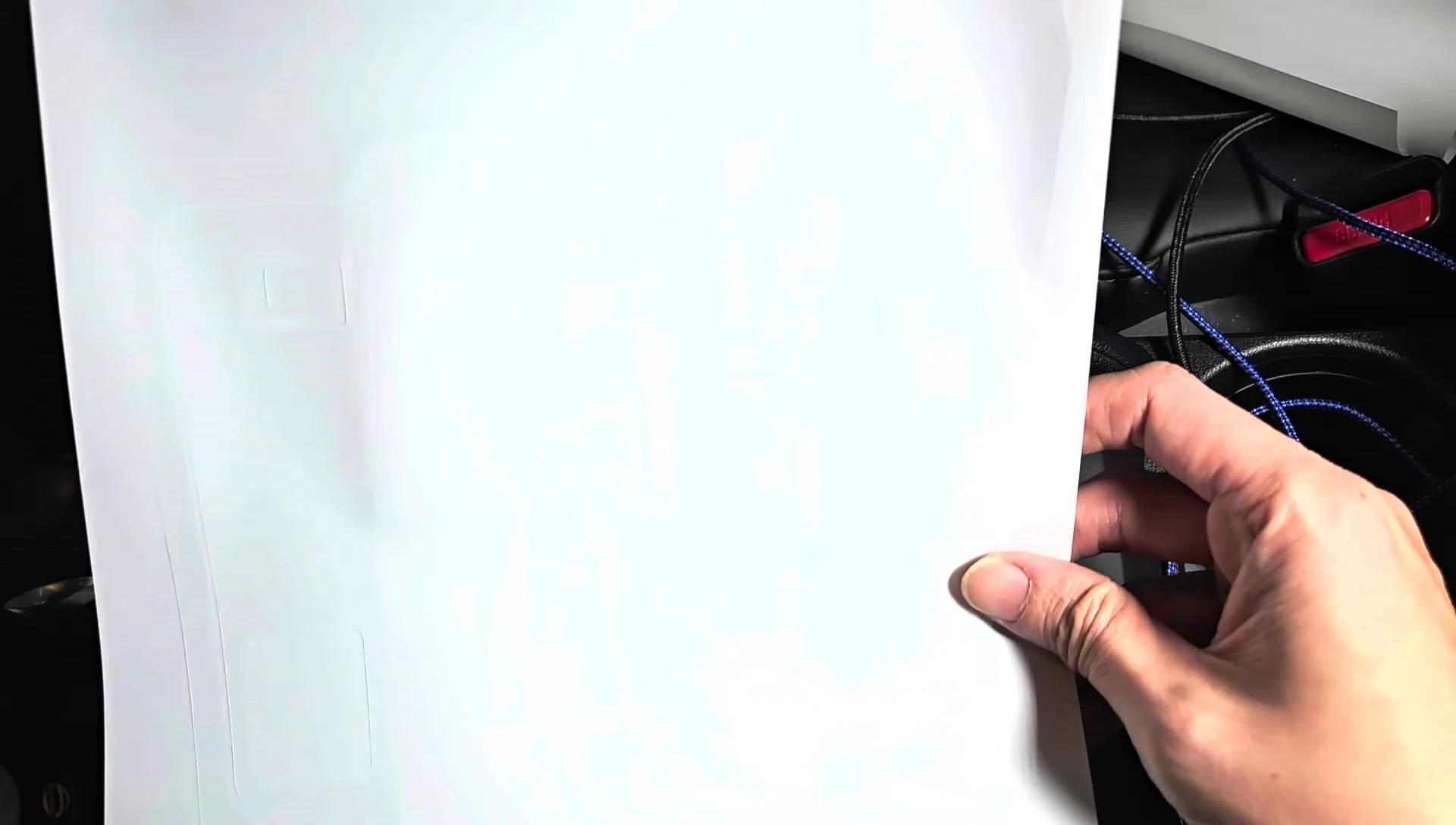 Close-up of the Screen Protect film pieces.
