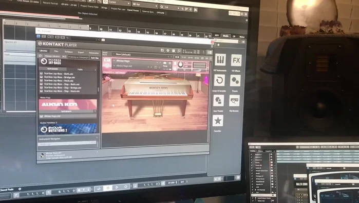 Demonstrate the piano's sound without using the foot pedal.