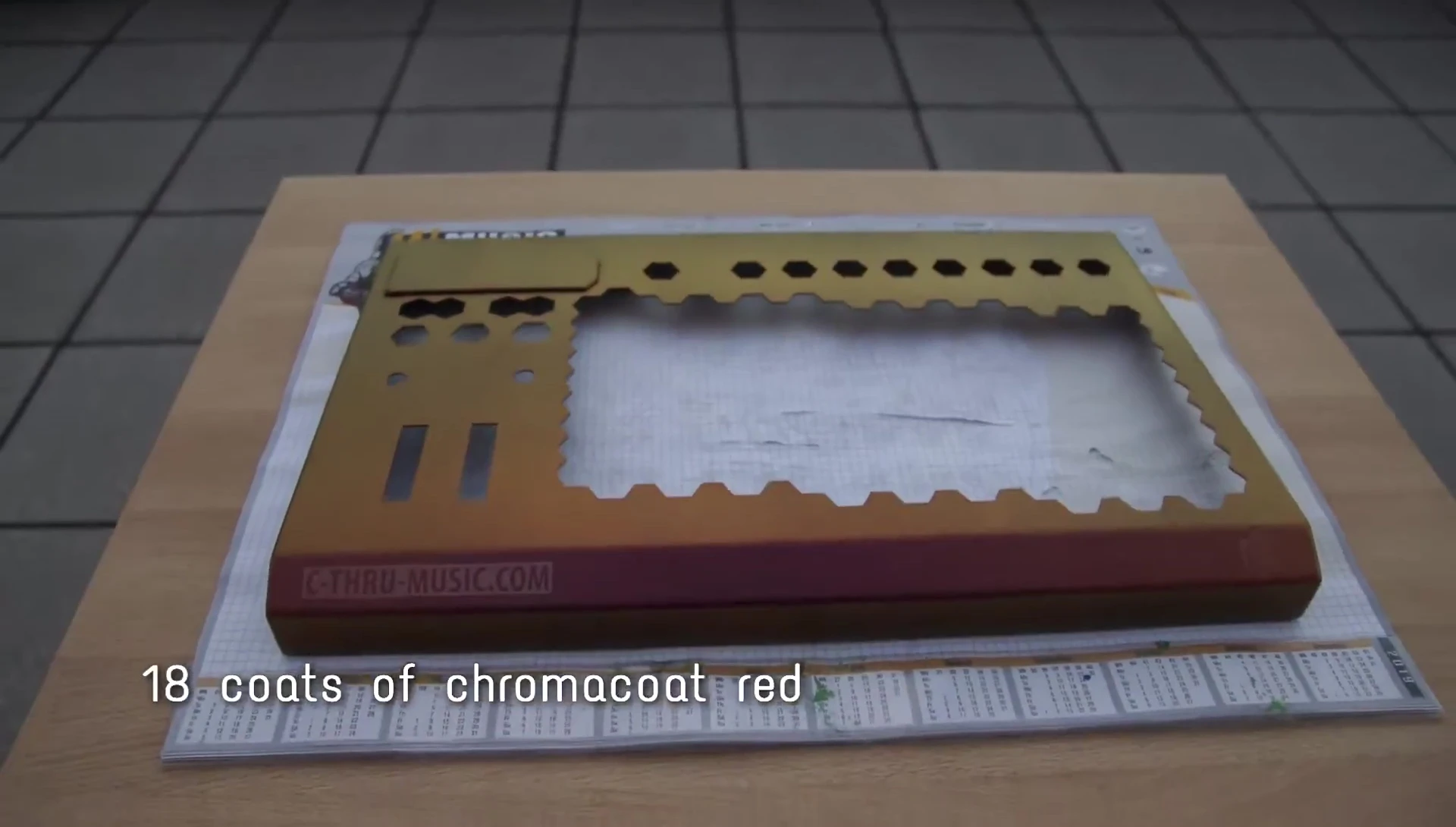 Multiple coats of Chroma CodeRed applied to achieve the desired effect.