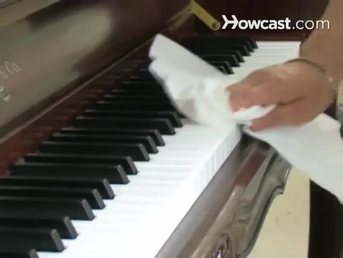 Buff all keys with a clean, dry lint-free cloth.