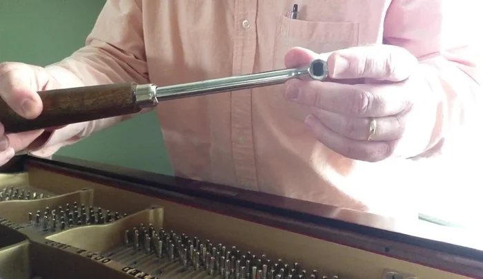 Factory Style Piano Tuning Hammer: Features a striking end for setting tuning pins further into the pin block.