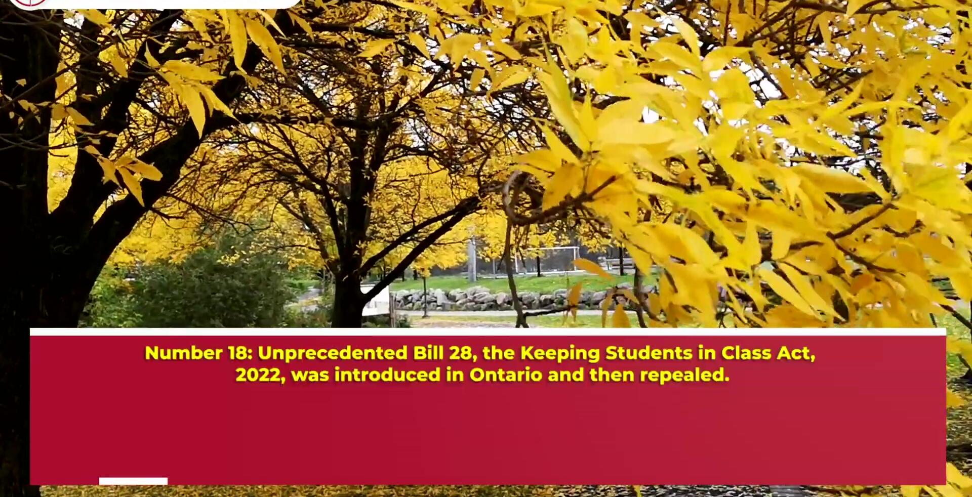 Ontario's Bill 28: Keeping Students in Class Act