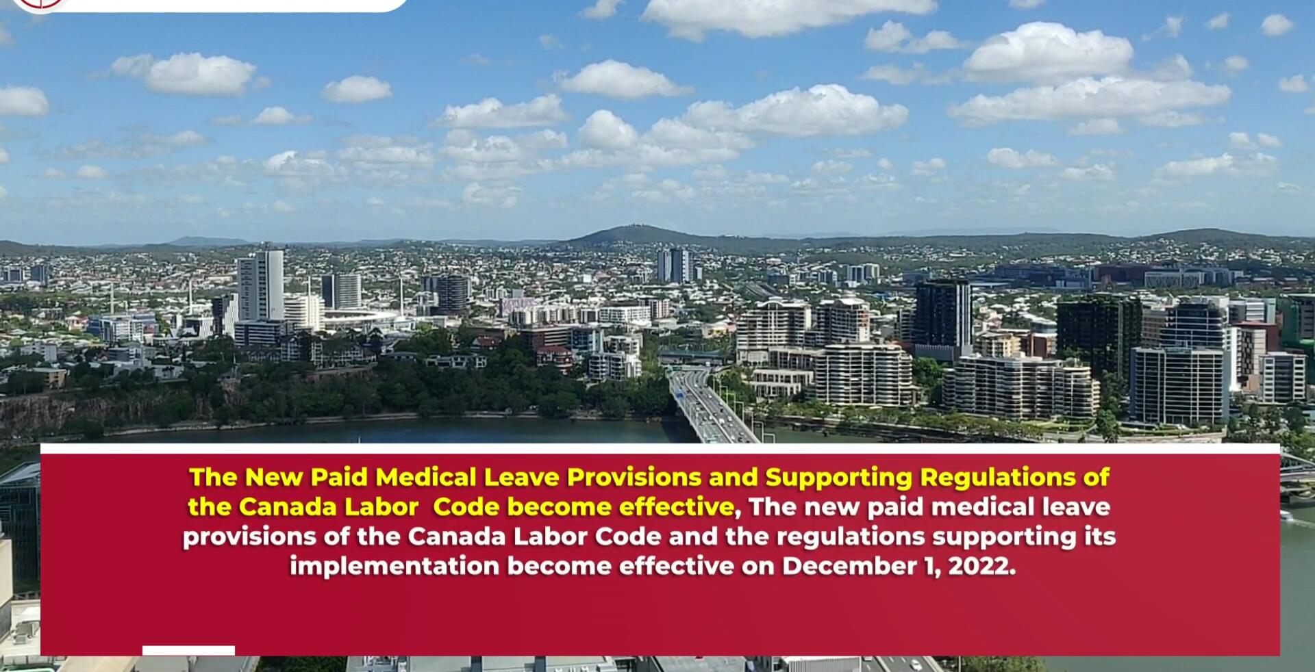 New paid medical leave provisions under the Canada Labour Code