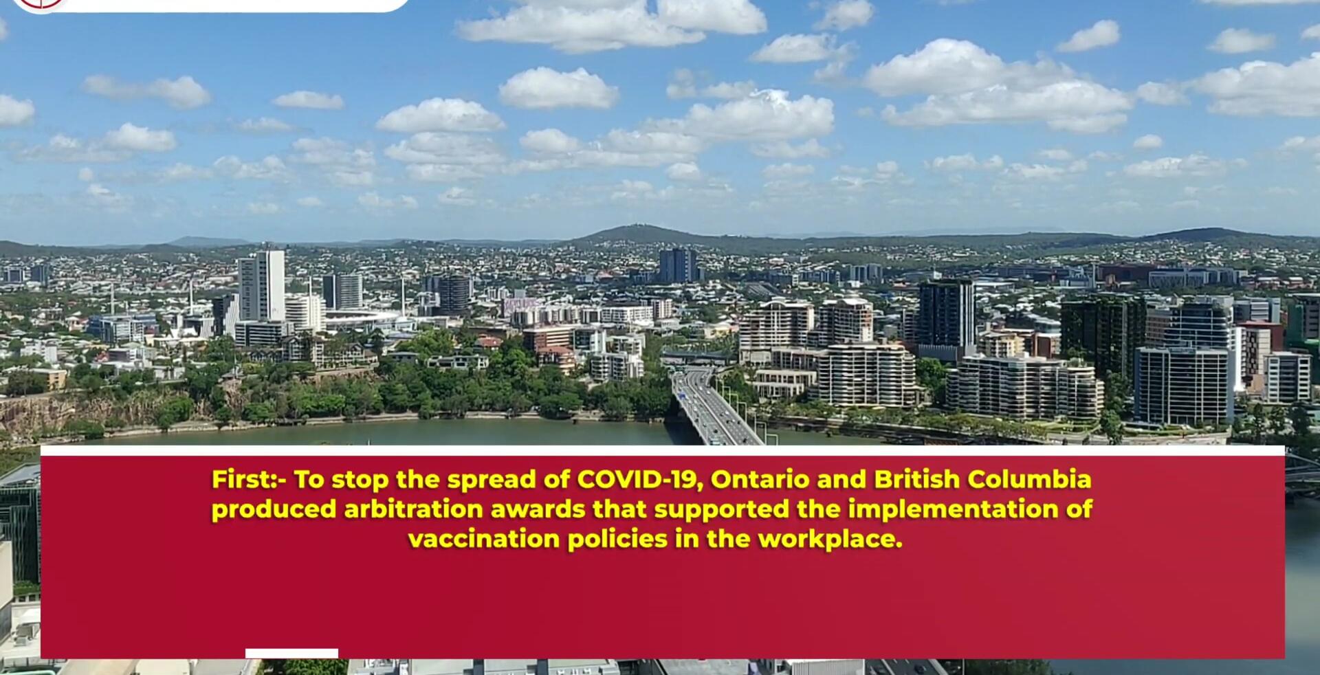 Ontario and British Columbia arbitration awards supporting workplace vaccination policies