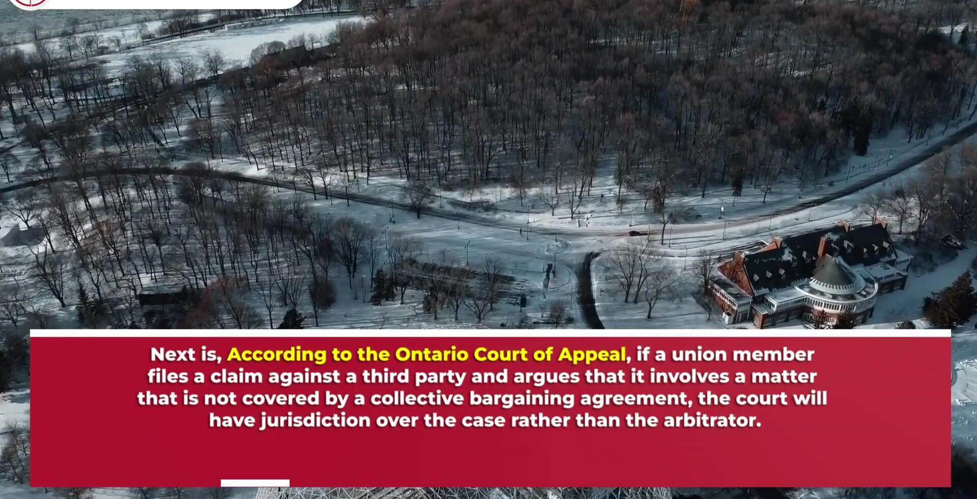 Ontario Court of Appeal decision on jurisdiction over union member claims