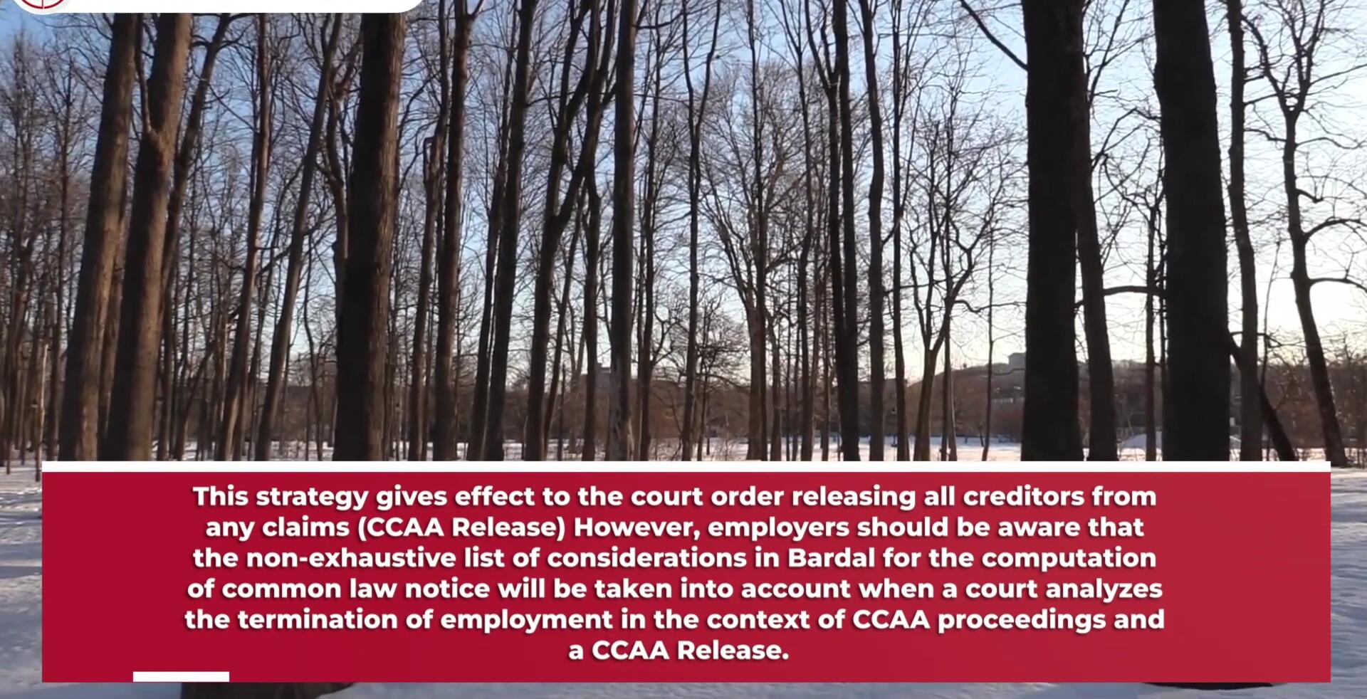 Court order releasing creditors from claims