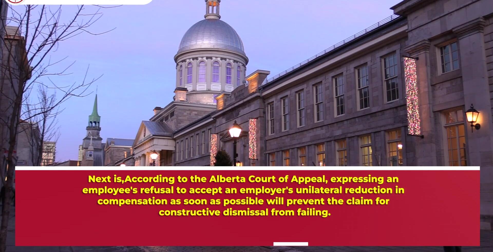 Alberta Court of Appeal ruling on employee response to unilateral pay cuts