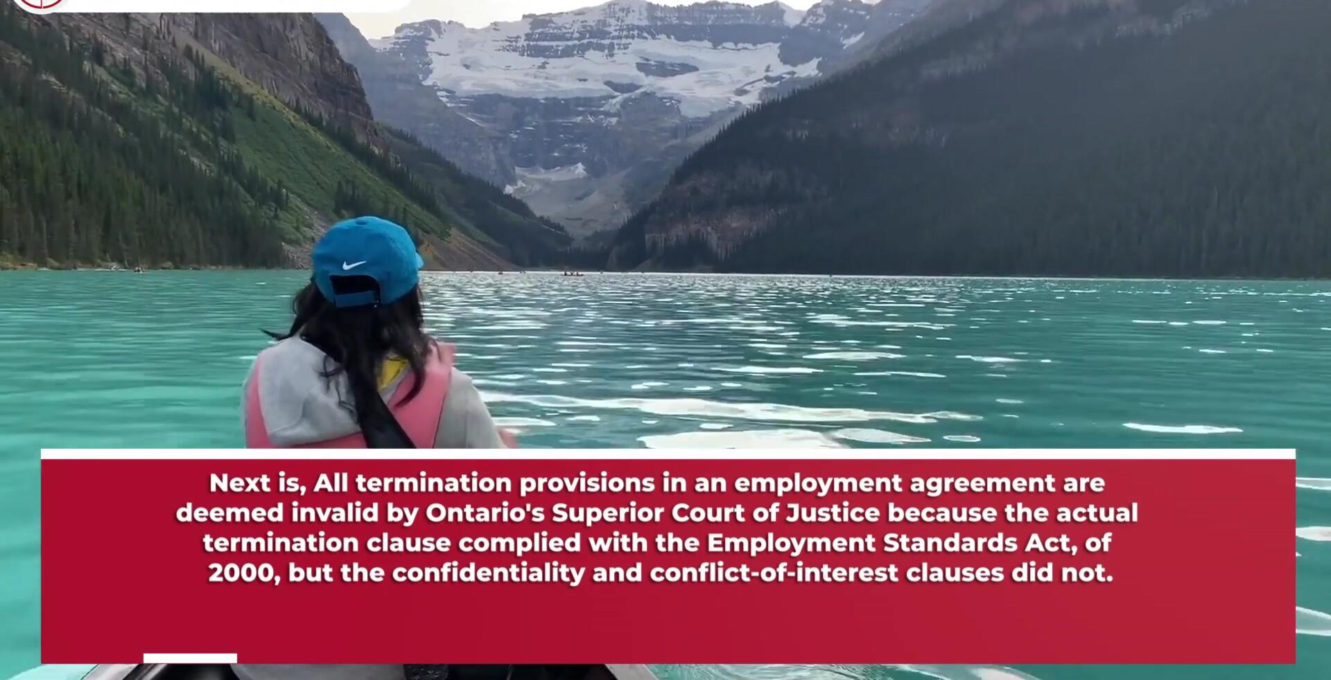 Ontario Superior Court of Justice ruling on invalid termination provisions
