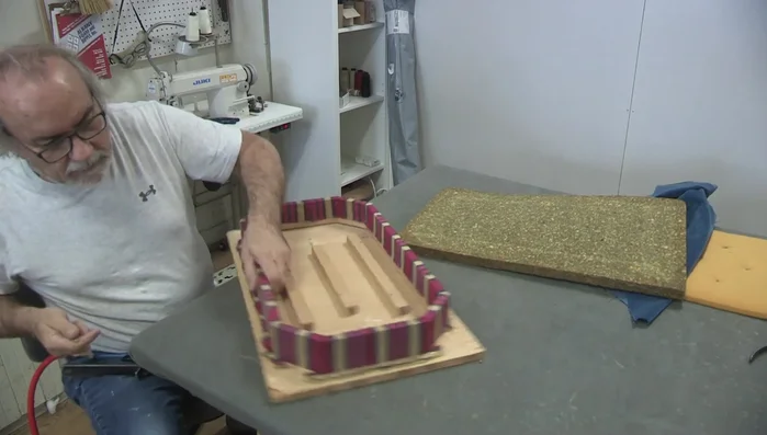 Trim and prepare the foam. Remove excess foam from one side to ensure a flat surface.