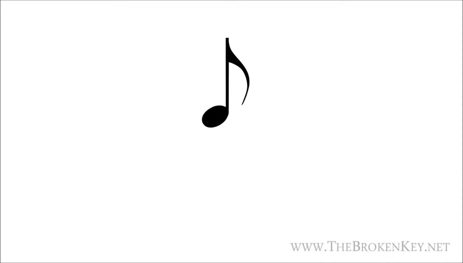 Visual representation of an eighth note