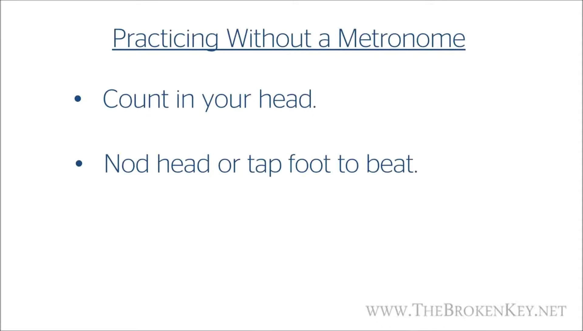 Physical cues to help with rhythm