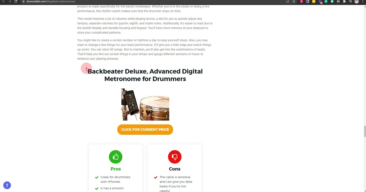 BeatBuddy Deluxe metronome
