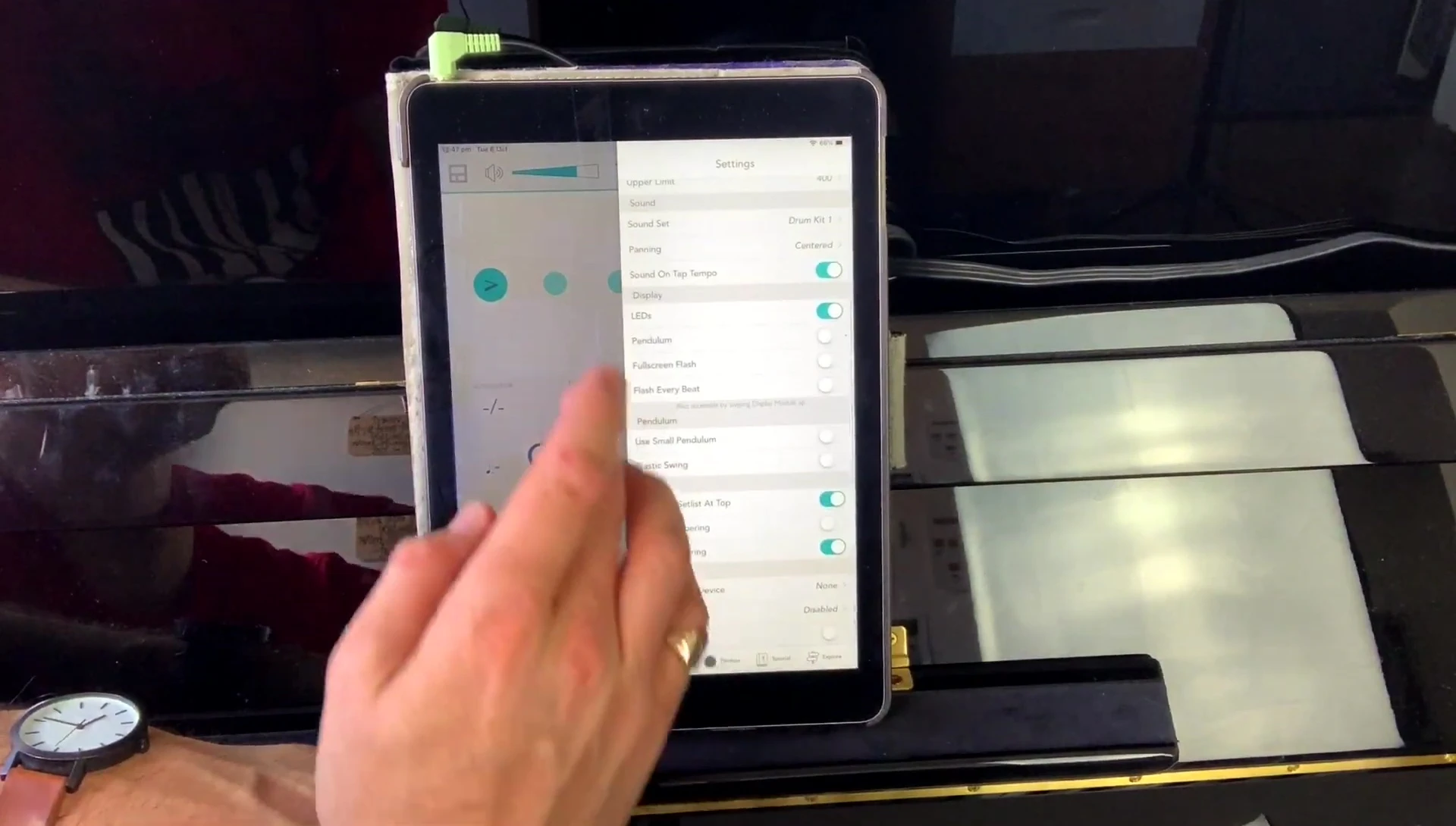 Screenshot demonstrating the set list creation feature.