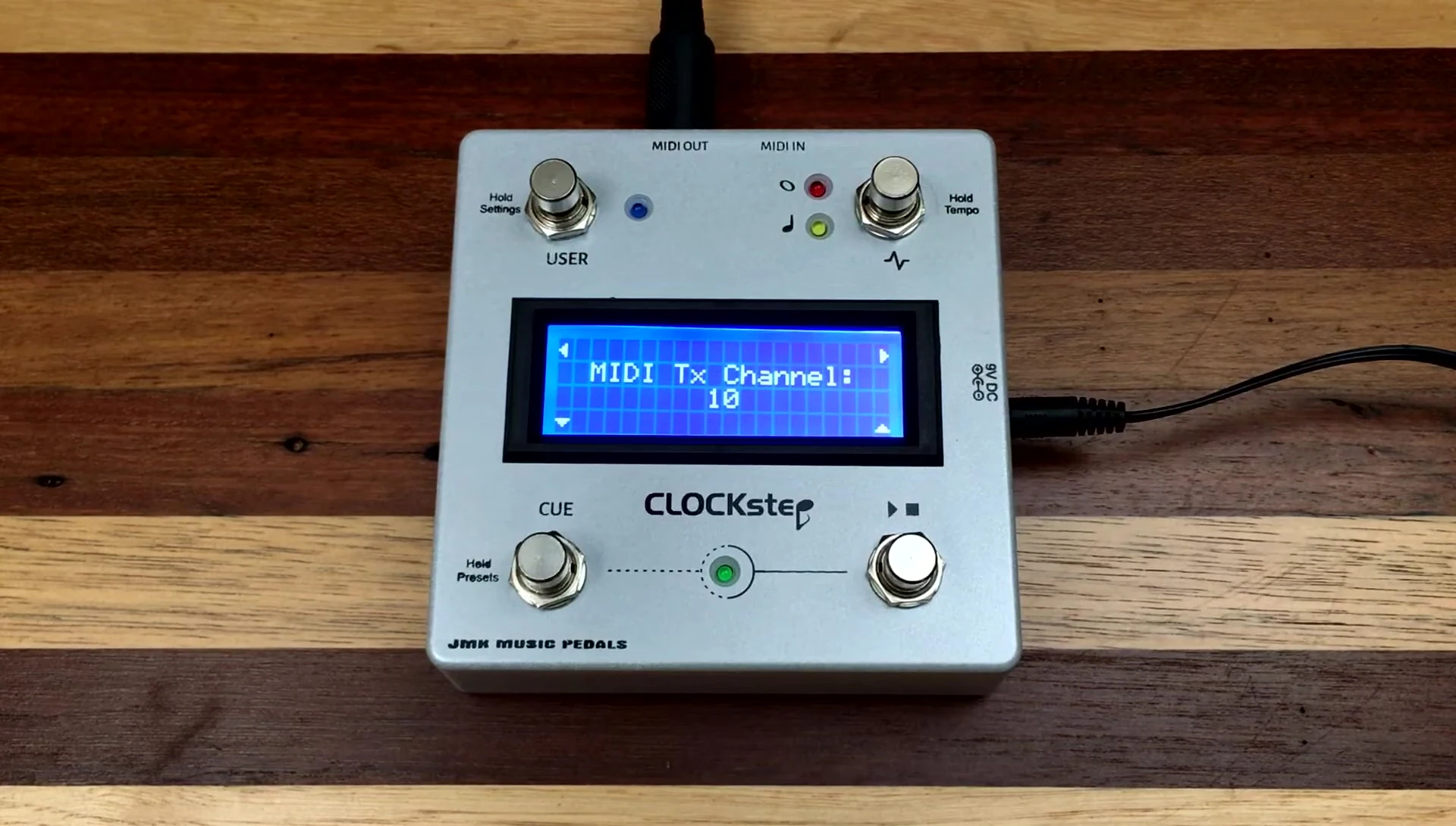 Screenshot demonstrating MIDI channel selection for external devices.
