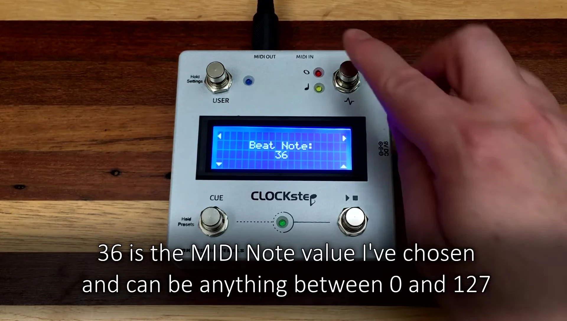 Screenshot showing the velocity settings for the different note types.