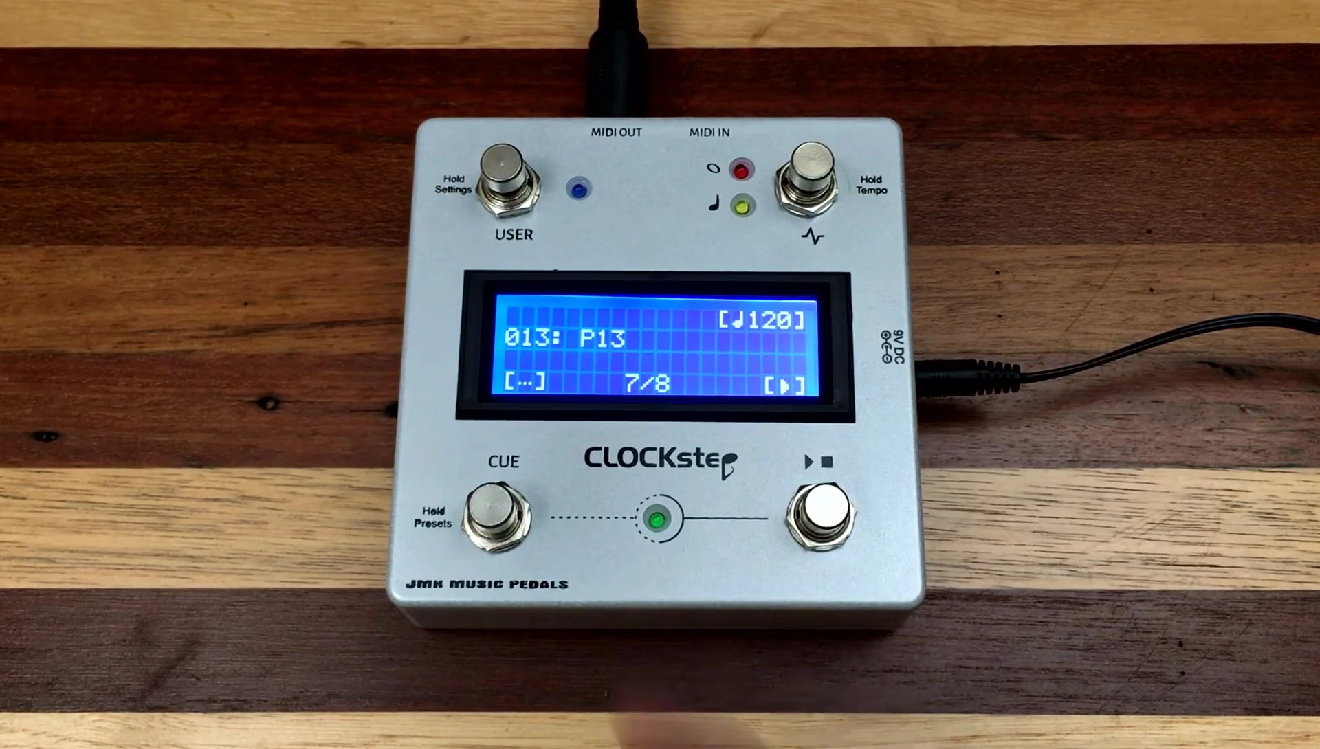 Screenshot showing the preset options and metronome pattern selection.