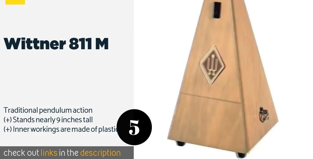 Close-up of the Wittner 811M's wooden case
