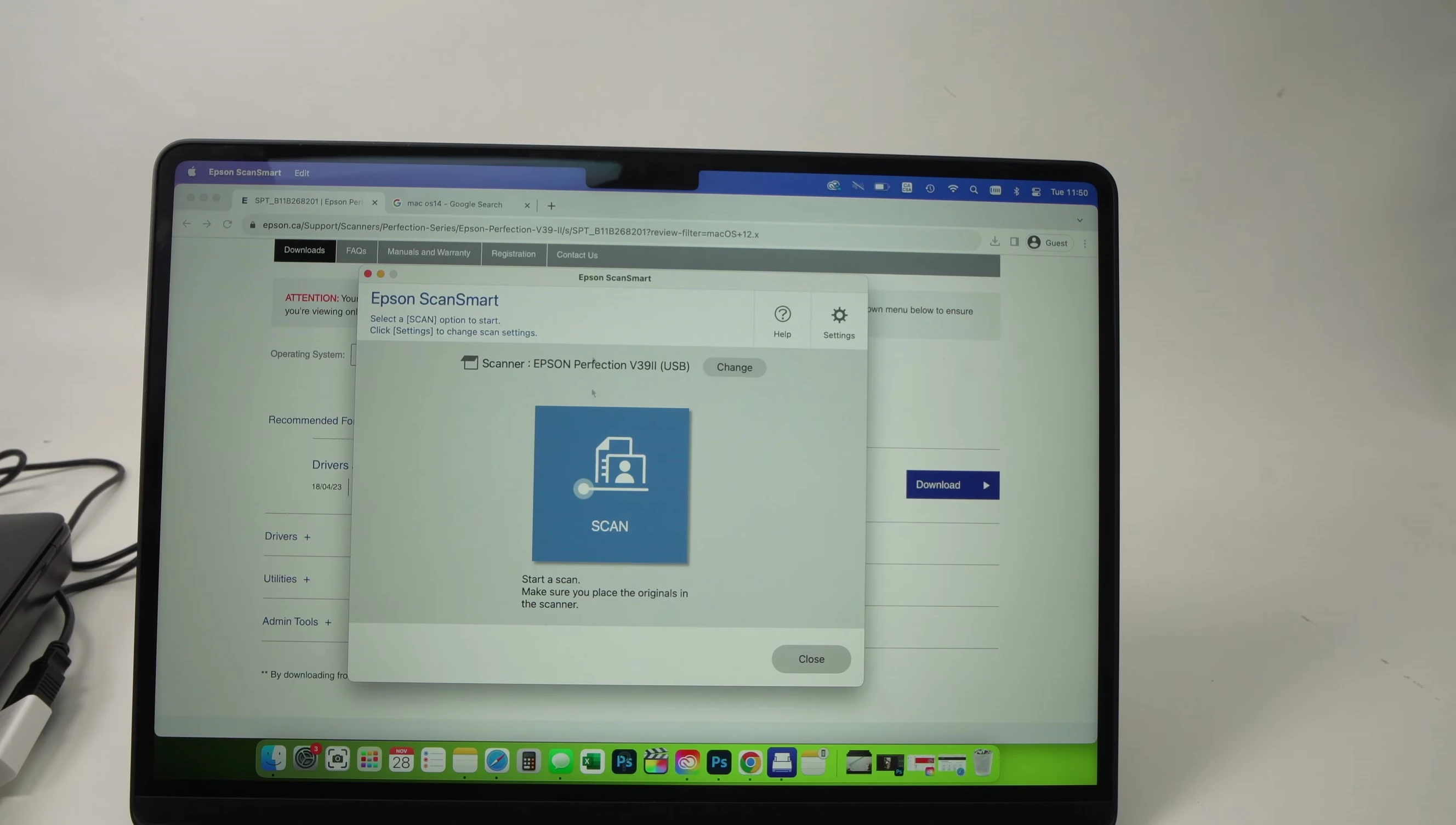 Screenshot of the Epson Scan Smart software interface.