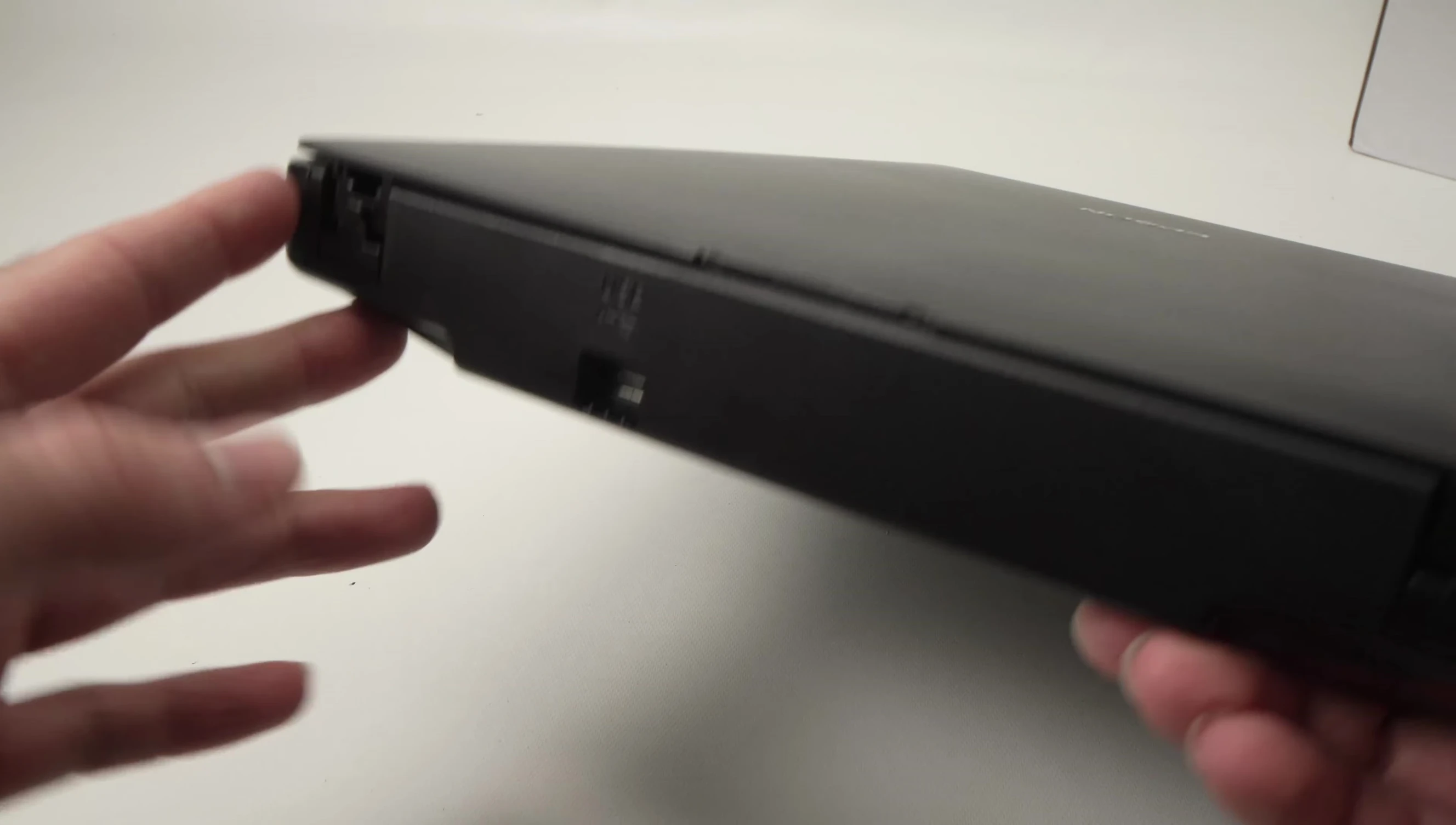Rear view of the Epson Perfection V392 scanner showcasing the micro-USB port.