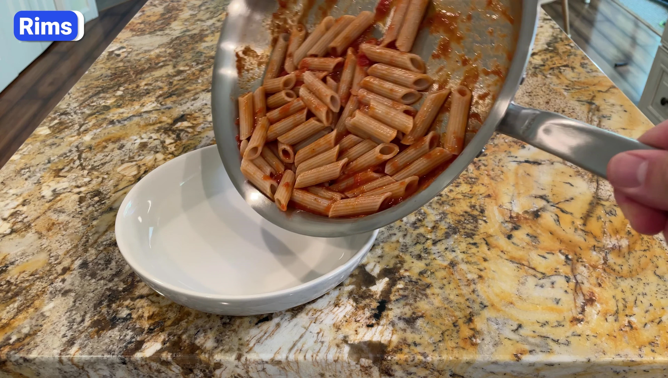 Example of a pan with flared rims.