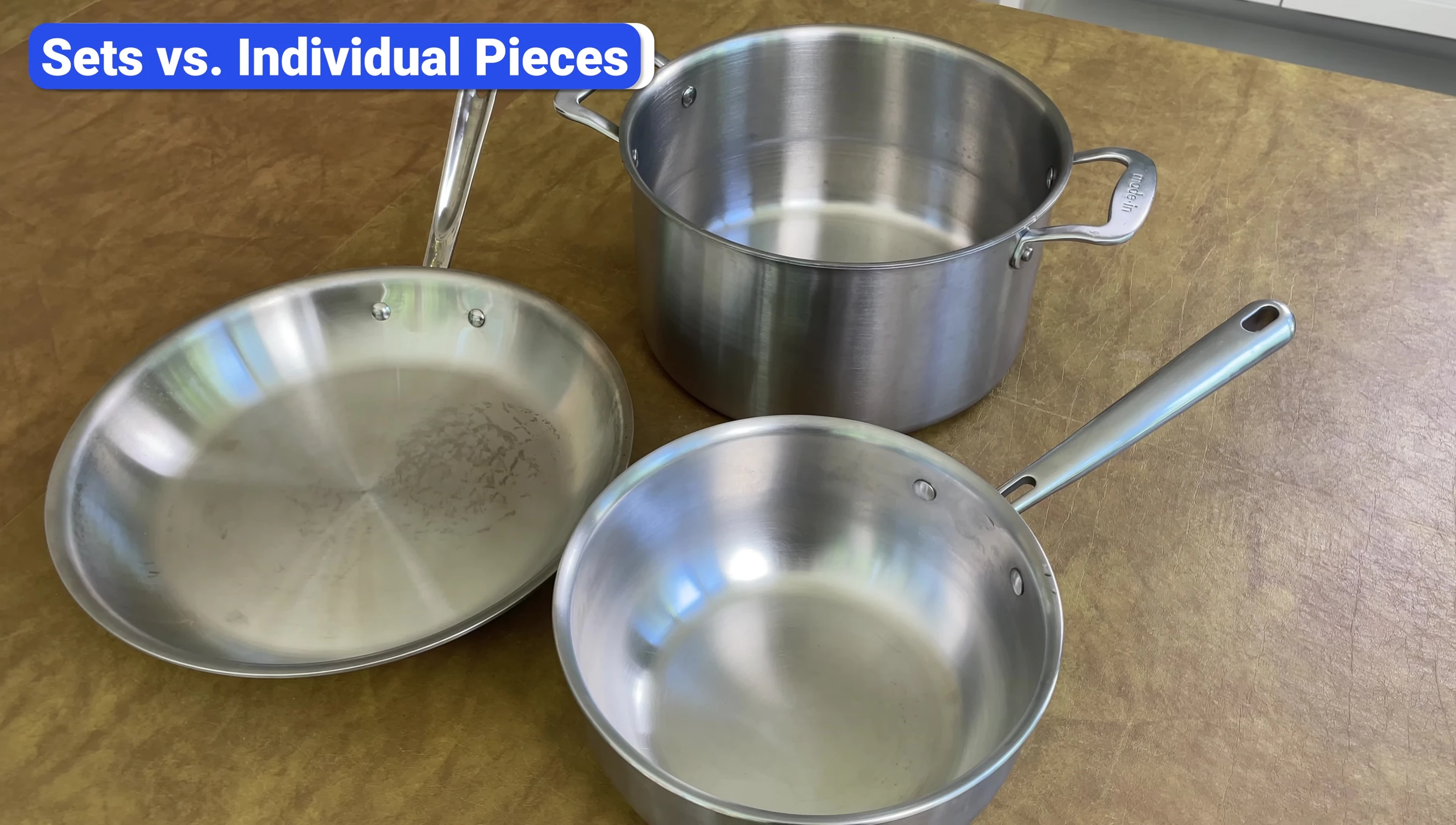 Example of individual cookware pieces.