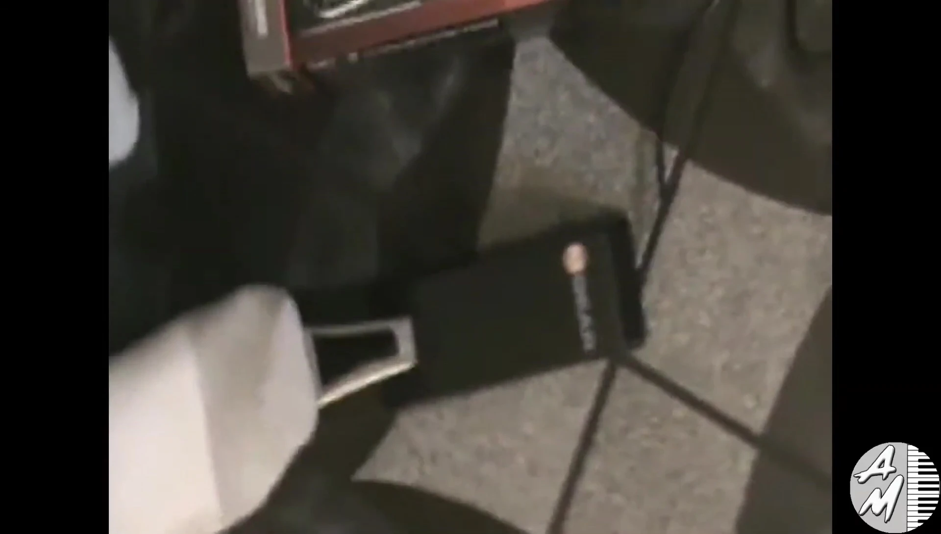 Reviewer demonstrating the pedal's firmness