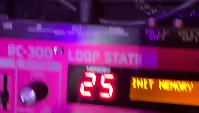 Connect a MIDI cable from the MIDI OUT of one BOSS RC-300 to the MIDI IN of the other BOSS RC-300.