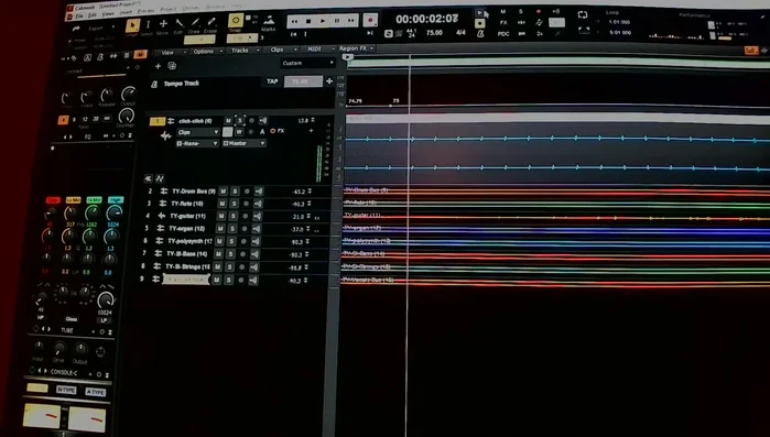 Check the synchronization. Play the audio and the click track together to ensure alignment. Cakewalk will automatically adjust the audio to the click track tempo.