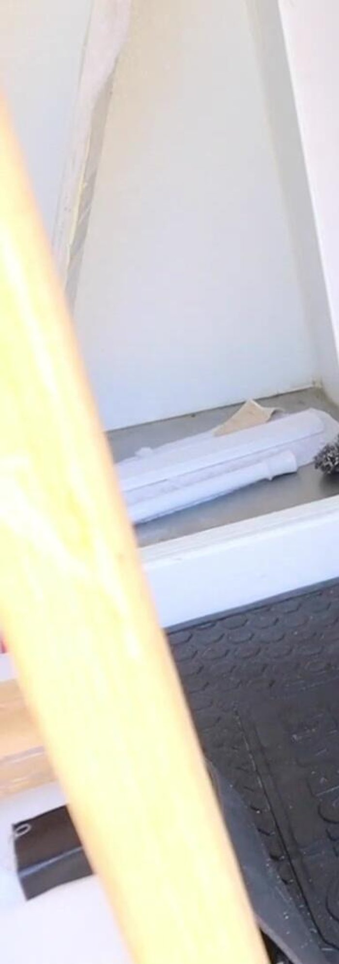 Test the footrest's stability by applying your full weight.