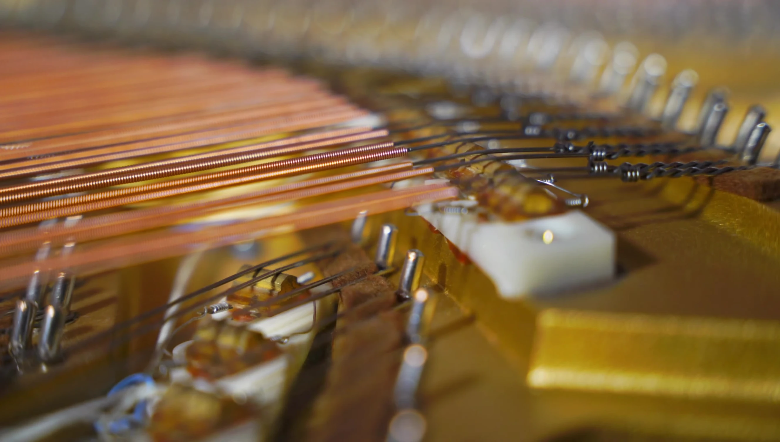 The presenter mentioning the piano's history