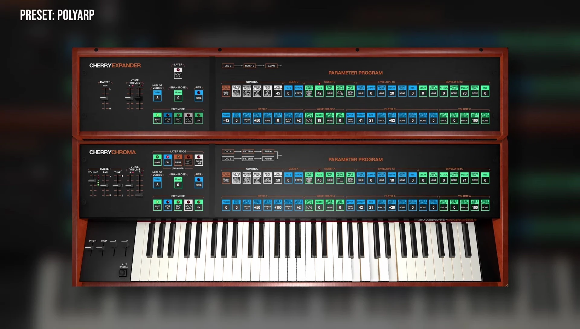 Screenshot showcasing a polyrhythmic arpeggio.