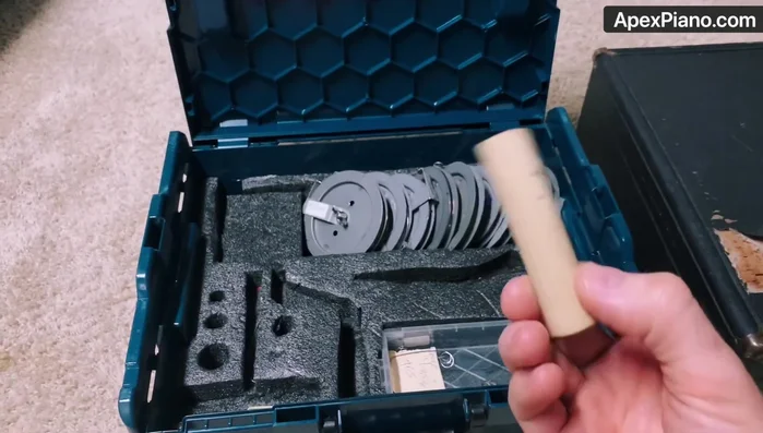 Tune the strings to the correct pitch using tuning pins.