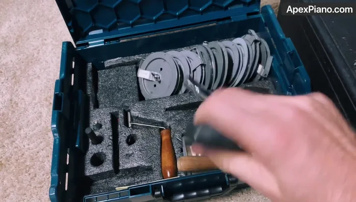 Use the tuning punch to carefully remove any remaining parts of the old pins.