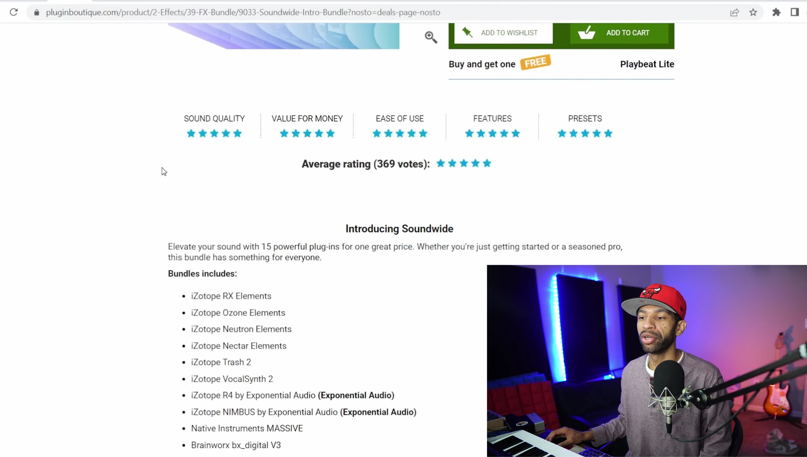 Screenshot of the Soundwide Intro Bundle contents.